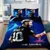 Modisches Fußball-Superstar N-Neymar Bettwäscheset 3D-bedruckter Bettbezug Bettwäscheset Weich King Full Size Bettwäscheset Für Jungen