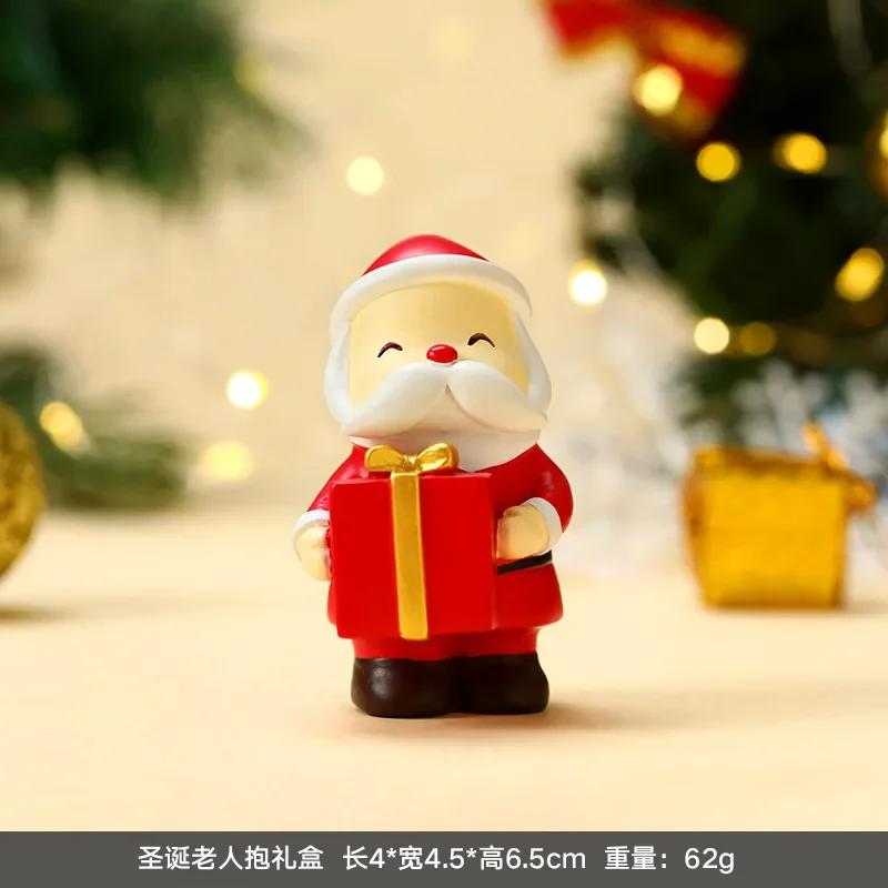 Car Interiors Ornaments Santa Claus Reindeer Cute Christmas Decorations Micro Landscape Desktop Ornaments Blind Box Gift