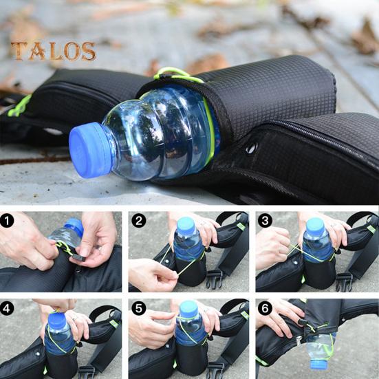 Sports Fanny csomag kulacstartóval, állítható derékpánttal, telefon vizespalack tárolótáska, fényvisszaverő csík, több rekeszes deréktáska