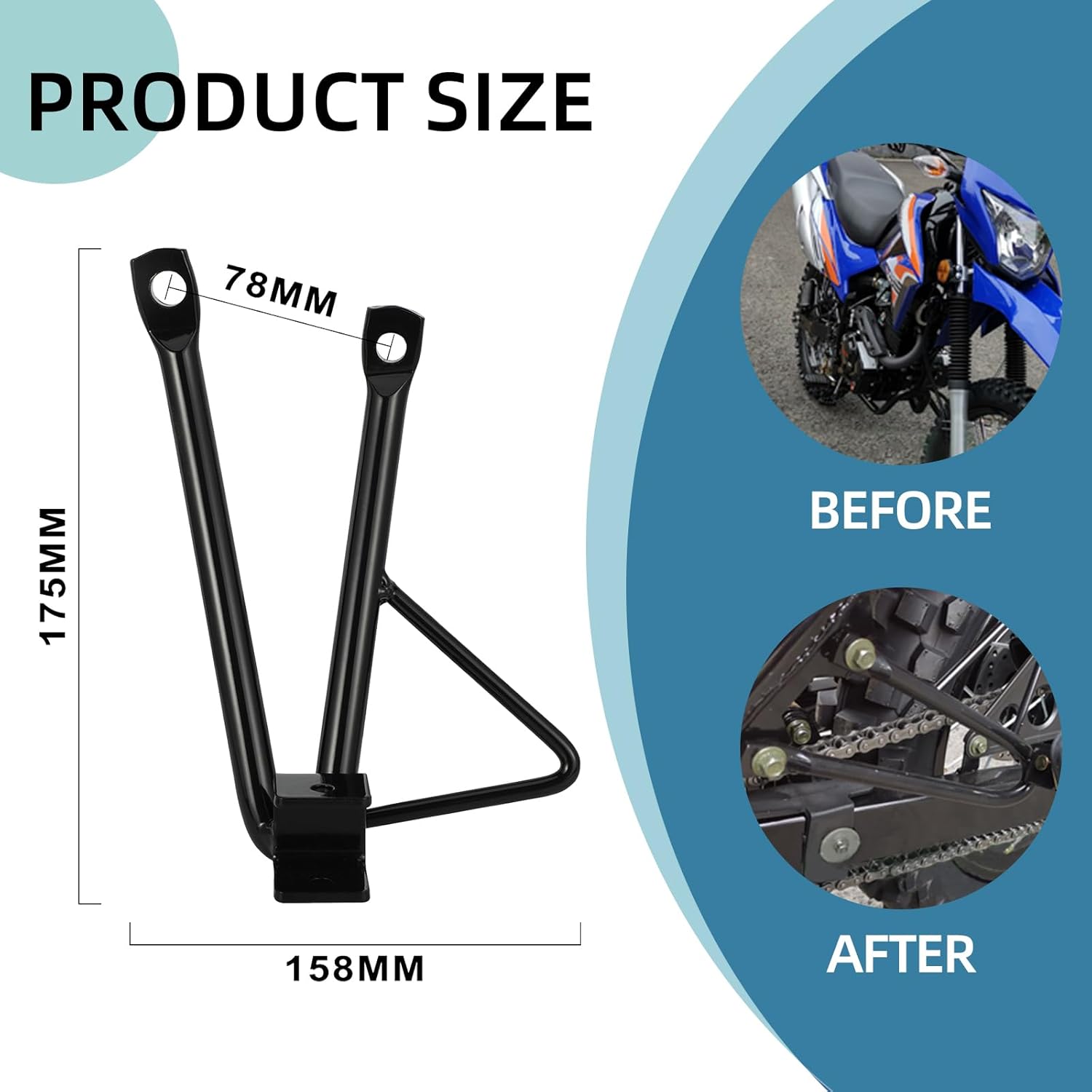 

Rear Passenger Foot Pegs Bracket for Hawk 250,Dirt Bike Footrest Pedal Mount for Hawk 250cc