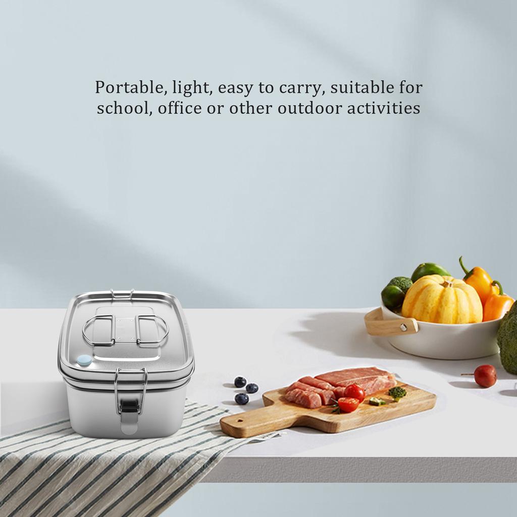 A20F-Large Capacity Sandwich School Office Lunch Box Bento Dinnerware For Kids Adults Food Container Stainless Steel