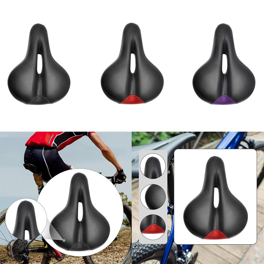 Bicycle Saddle PU Leather Sponge Cycling Seat Comfortable Bike for