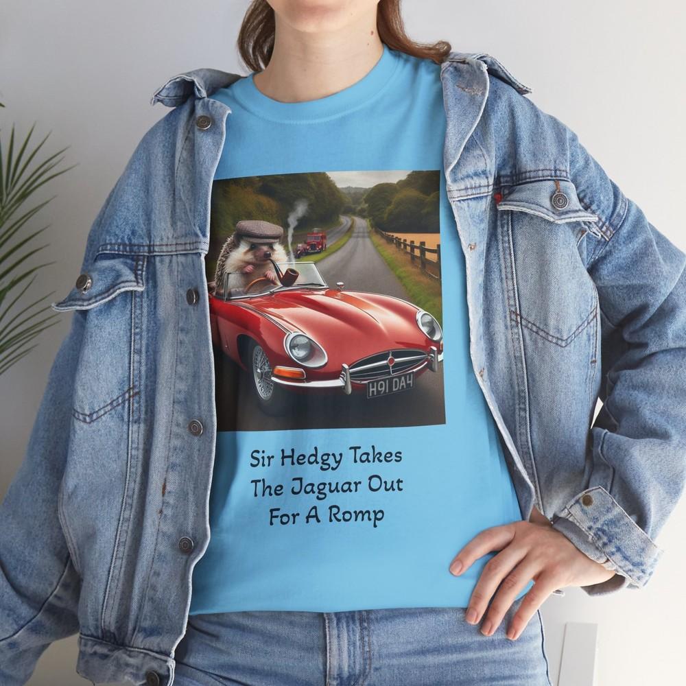 Vintage Sir Hedgy Takes His Jaguar Out For Romp Retro Tee, Unisex T-Shirt, Gift Unisex T-Shirt XL