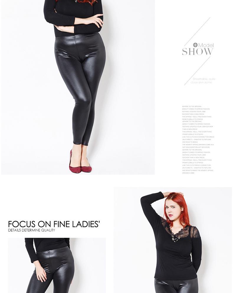 Leggings in Ecopelle 2025 Taglie Forti Anti-Crepa per Autunno/Inverno - Abbigliamento Donna fino a 136 kg