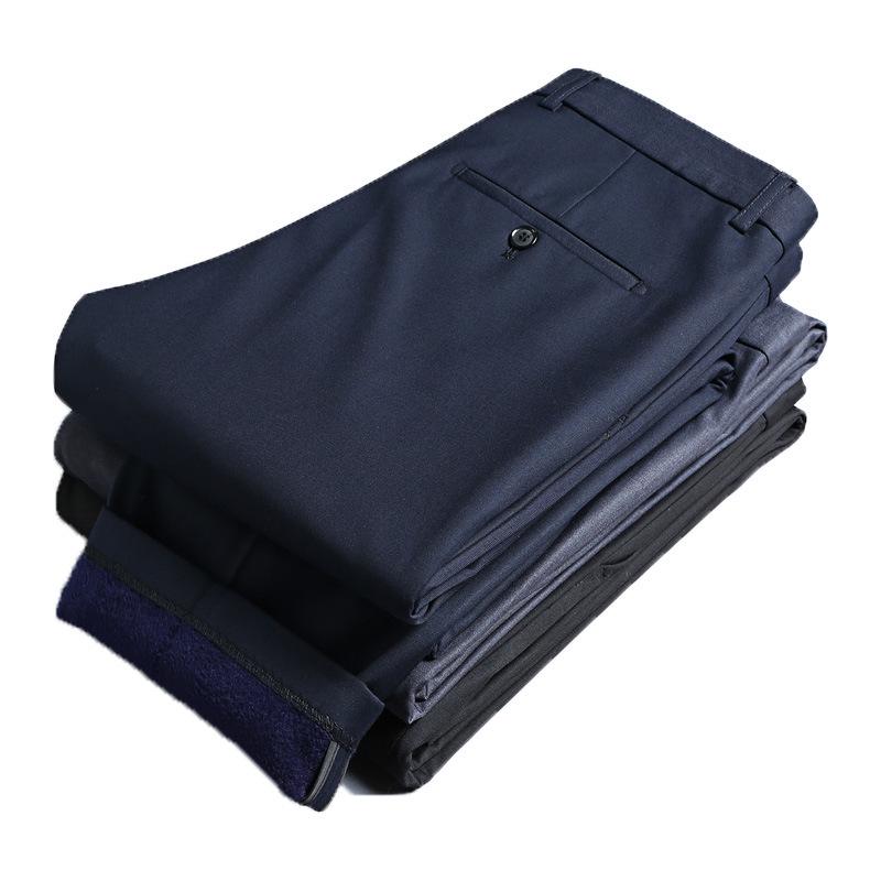 Men's Trendy Wide-Leg Flare Pants - Autumn/Winter Plus Velvet, Loose Casual Style