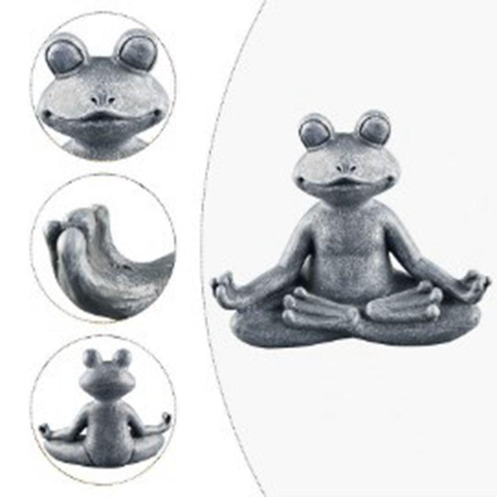 Chinese Style Frog Figurine Resin Craft Resin Yoga Frog Cute Frog Garden Statue Living Room