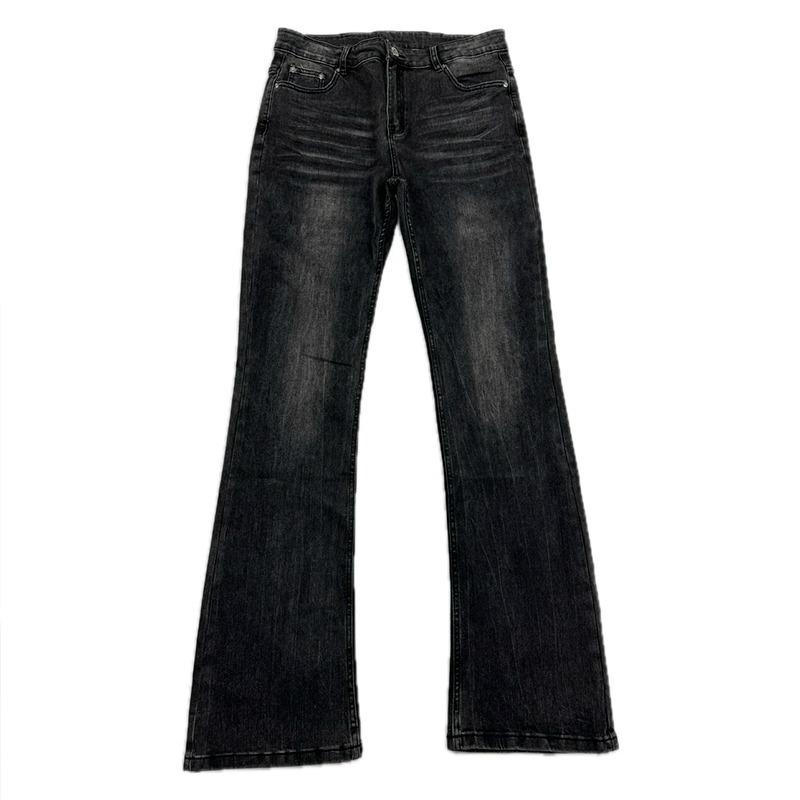 

JYL Чоловічі Джинси Американський Колір Глини Вузькі Прямі Вкорочені Повсякденні Денім L амарантовий