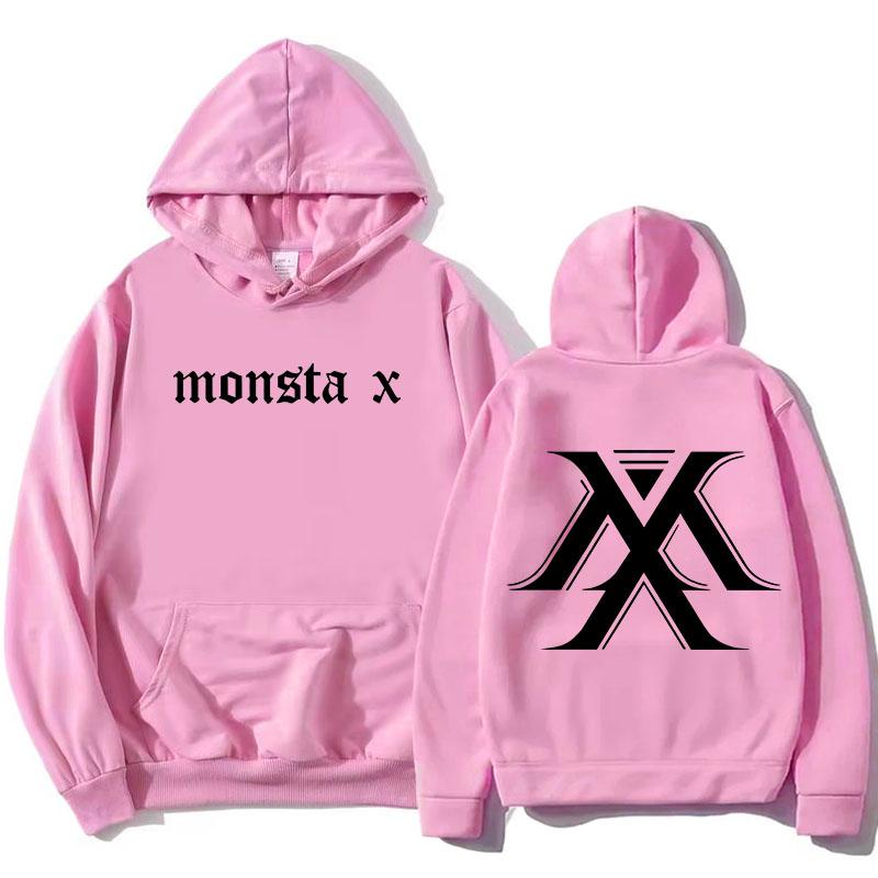 MONSTAX Boy Band Coreana Felpe alla Moda 2025 EP The X Stampa Grafica Felpe a Manica Lunga Autunno Pullover Donna Unisex
