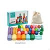 38 Pieces Wooden Stacking Stones Educational Balancing Pebbles