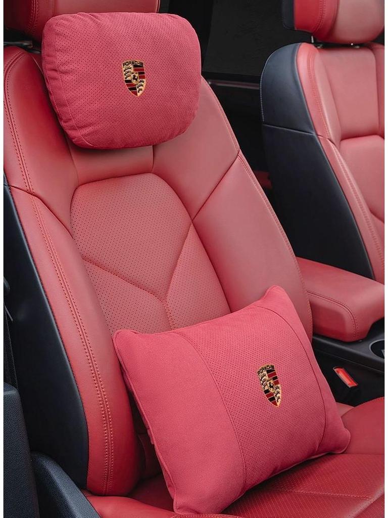 Almohada de apoyo para el cuello y la zona lumbar del reposacabezas del Porsche Macan/Cayenne: Compatible con 718, Panamera, 911