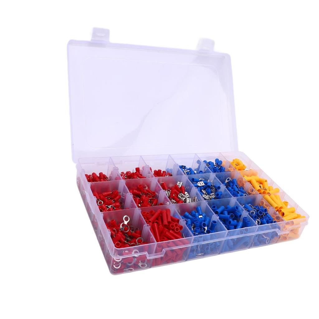 1500Pcs Pre Insulated Wiring Connectors Secure Connection Insulated Wire Crimp Terminals for Marine