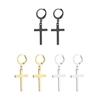 Unisex Stainless Steel Cross Earrings with Pendant & Accessories