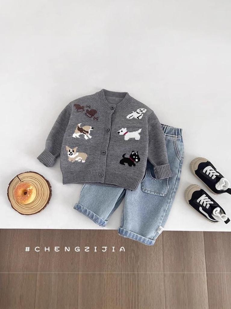 Unisex Toddler Knit Cardigan - Spring/Autumn Style for Boys & Girls
