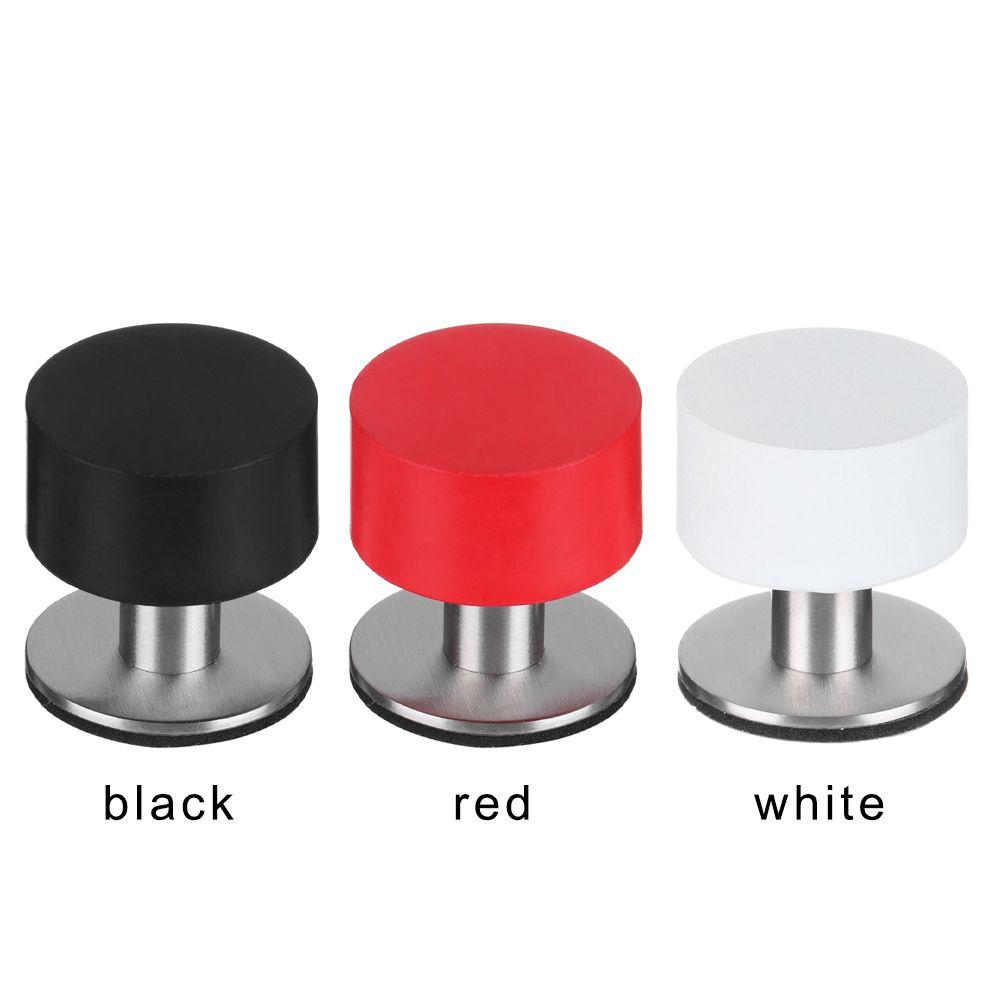 Stainless Steel Rubber Stopper Self Adhesive Door Stopper Practical Non Punch Rubber Floor Protector High Quality Door Stop Tool