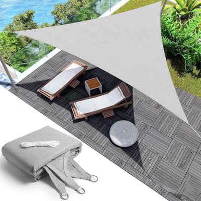 JIANLEI Gray Triangular Sunshade Netting for Outdoor Use, 3M X 3M X 3M, for Flower Beds, Plants, Gardens, Hallways, Balconies, and Gardening, Easy Ins