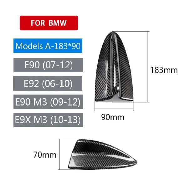 Real Carbon Fiber Shark Fin Antenna Cover for BMW M2 M3 M4 12345 7 Series X1 X3 F22 F30 F34 F80 F87 F32 F36 F82 G11 G20 G12 G30