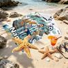 Serviette de plage personnalisée avec nom, impression Leo Messi, pour voyage, camping, fête à la plage, décoration intérieure, cadeau d'anniversaire pour la famille et les amis