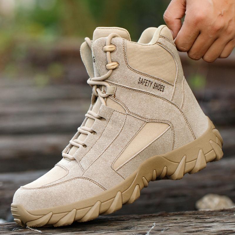 Safety Shoes Men Anti-smash Anti-puncture Work Shoes Fashion Men Sport Shoes Wear-resisting Indestructible Shoes for Manufacture