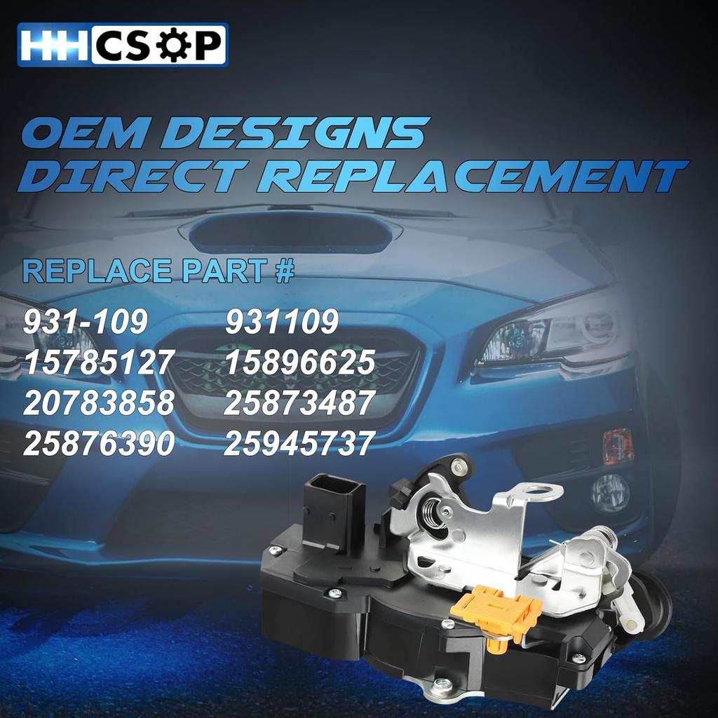 Rear Right Passenger Side Door Lock Latch Actuator Motor Replacement for 2007 2008 2009 Chevy Silverado Suburban Tahoe Avalanche GMC Sierra Yukon XL