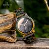 BOBO BIRD Men Quartz Watch Leisure Fashion Colored Wood Wristwatch Laser Dial Scale Support Custom Reloj Hombre