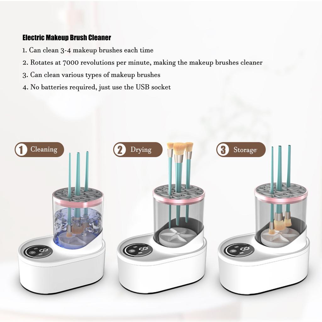 Makeup Brush Cleaner - Lazyman's Household Electric Cleaning Quick-dry Brush Charging Automatic Cleaning Device Tool