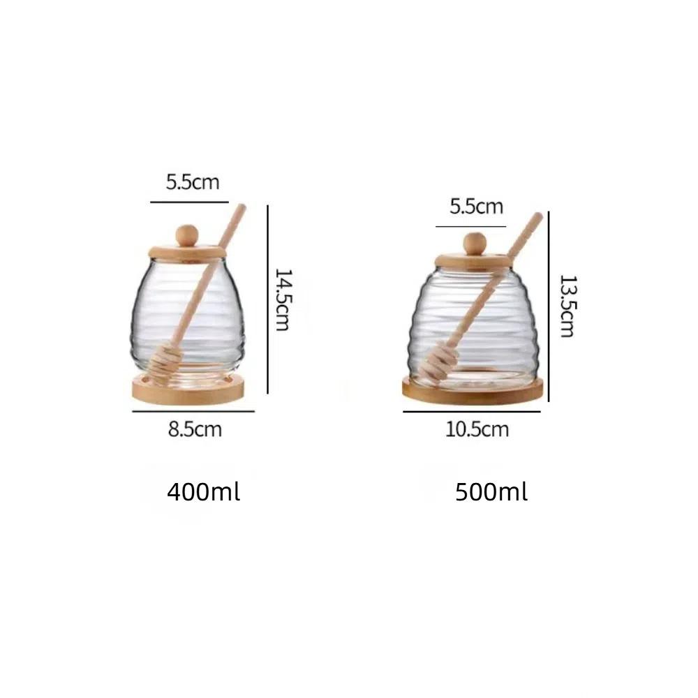 with Dipper Lid Honey Bottle High-capacity Kitchen Tool New Honeycomb Tank Wedding Party Dining