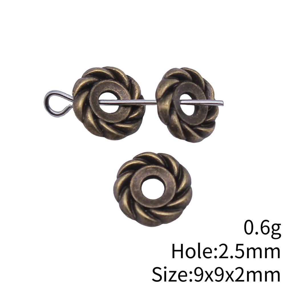 Circle Flat Position Spacer Beads Alloy Blank Disc Bulk Beaded Jewelry Making Supplies For DIY Charm