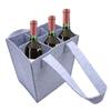 Flaskbärare för vin Filtbärare för vinflaskor Väska Filtpåsar för vin Bärbar skyddsväska för resor och fester