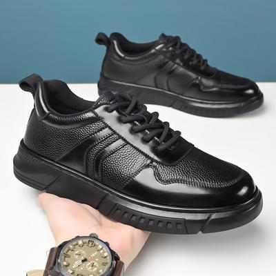 Scarpe Formale da Uomo alla Moda Scarpe in Pelle Casual da Business Stile Britannico Studente business nere con Lacci Punta Tonda per Comfort Scarpe da Esterno uomo