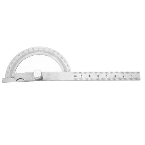 Stainless Steel Protractor Ruler, Angle Finder, Goniometer Ruler, Measures Angle Up To 180 Degrees, Accurate In Millimeters (80x120mm)