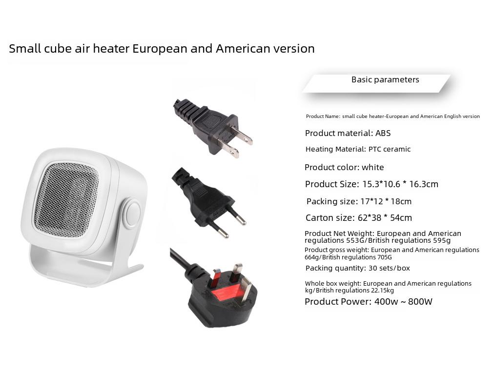 Încălzitor portabil de birou: Dispozitiv Electric cu Încălzire Rapidă pentru Casă și Cămin