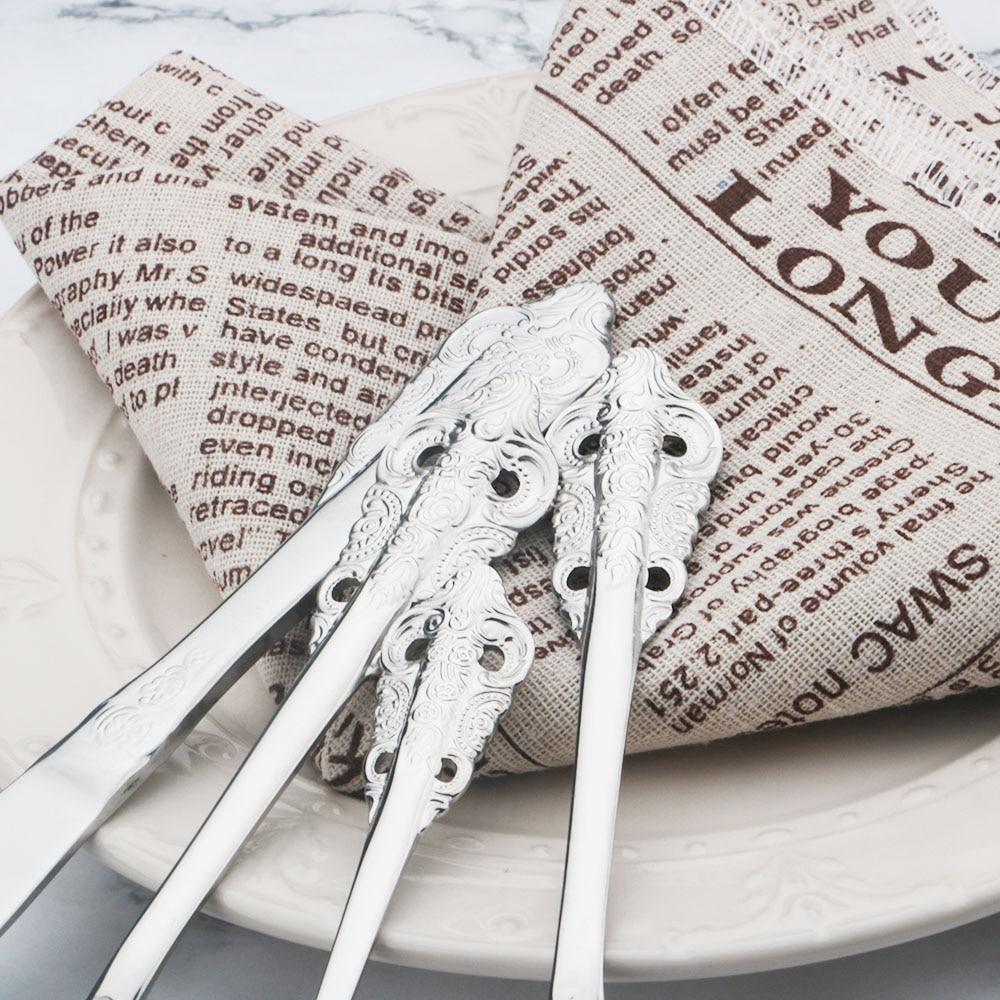 Goldenes Luxus-Geschirr-Set, Vintage-Western-Besteck, vergoldetes 304-Besteck, Edelstahl, Messer-Gabel-Set, Küchengeschirr