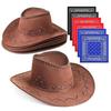 Fabric Cowboy Hat With Sun Shield For Cosplay And Holiday Celebrations