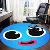 1pc Blue Face Chair Carpet for Office, Non-slip, Soft and Durable Office Rug, Perfect for Office yy260131078