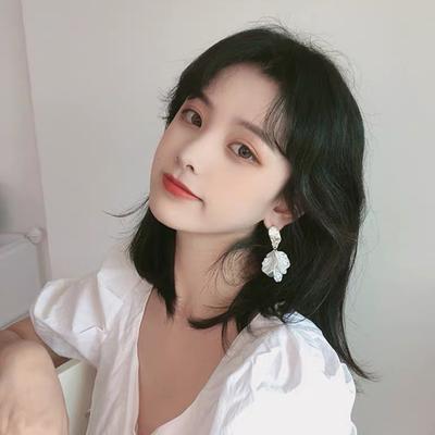 Yousheng 1 Pair Drop Earrings Personality Birthday Gift Korean Style Temperament White Shell Flower Petal Stud Earrings Jewelry Accessory