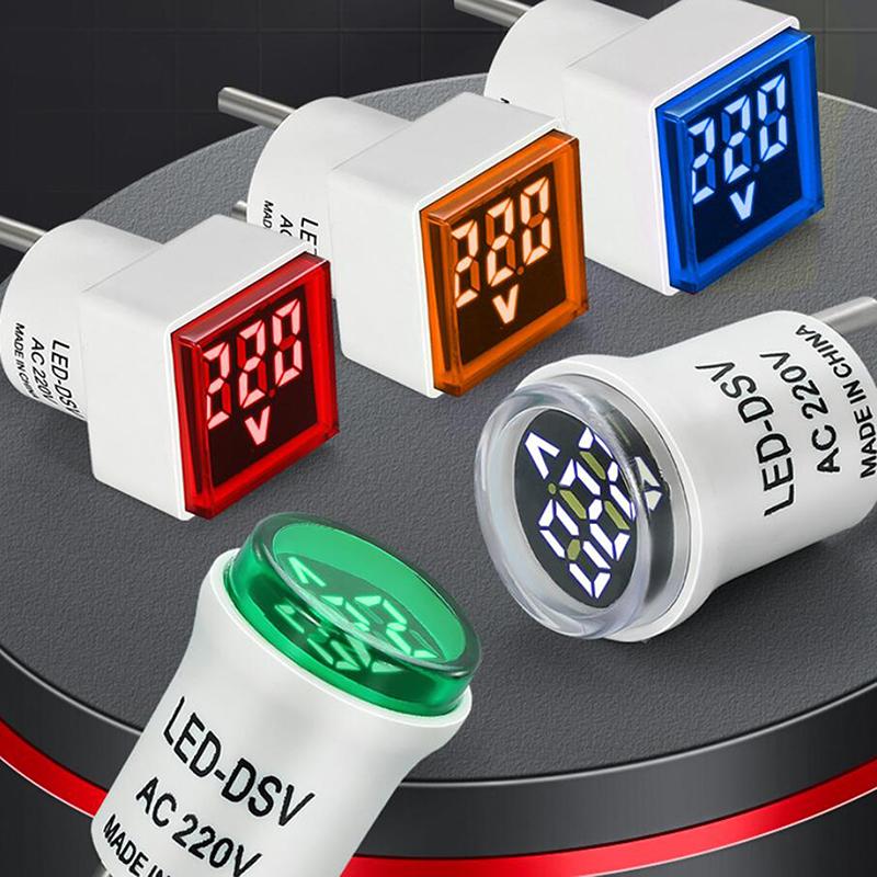1Pc Euro Plug Ac220V Led Digital Voltmeter Ammeter Voltage Tester Monitor Voltage Current Meter Detector Voltmeter Indicator