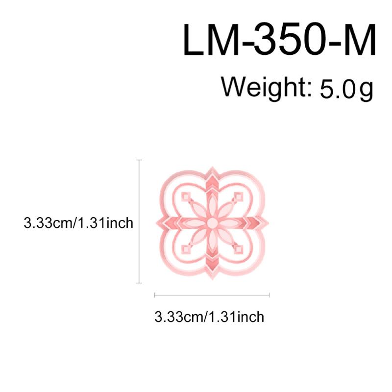[Y]1PC Oriental Floral Clay Cutters Geometric Tile Pattern Molds For Polymer Earring And Jewelry DIY
