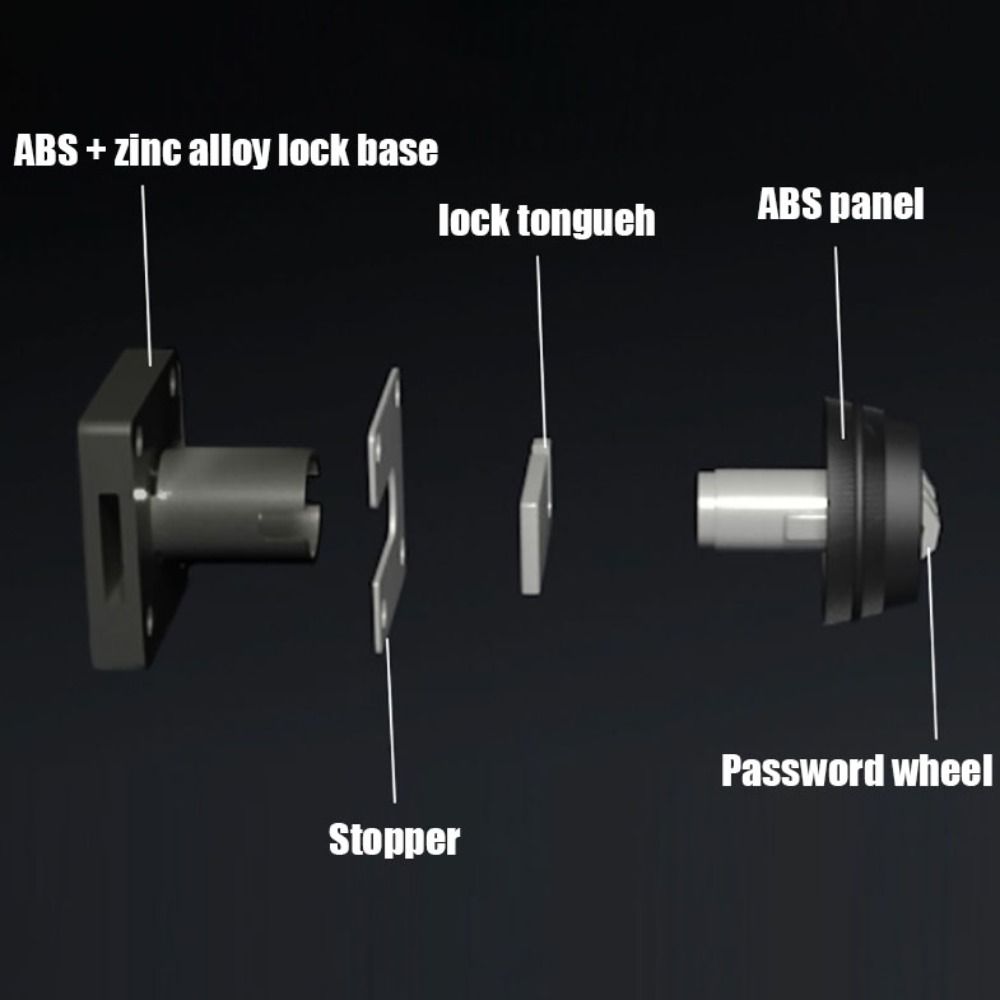 Easy To Install Cabinet Password Lock Keyless Mechanical Password Lock Password Door Lock  Bathroom