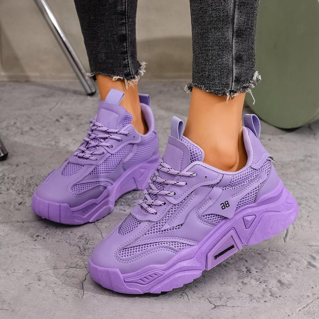 Fashion Women Trend Lace Up Casual Sneakers 2024 New Women Fashion Platform Designer Shoes Outdoor Comfortable Sneakers Zapatos De Mujer