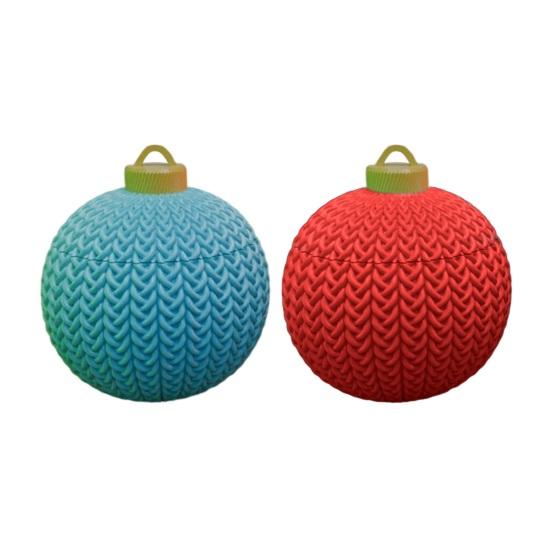 Christmas Tree Ball Decoration Imitation Crochet Festive Tree Ornaments Indoor Outdoor Holiday Decor