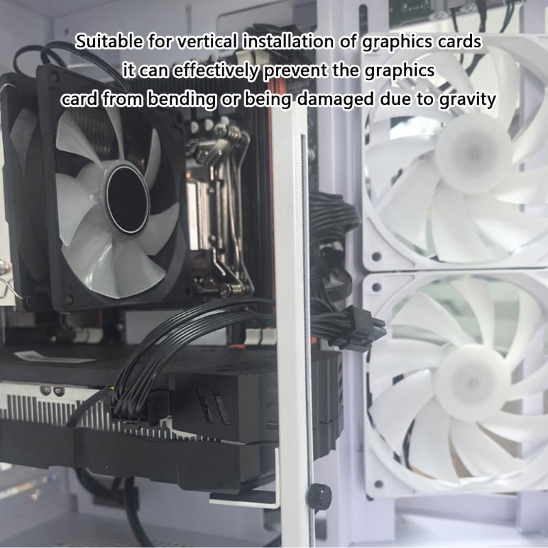 Metal GPU Holder Stabilizes Heavy Graphics Cards With Customizable Height Adjustment GPU Stand
