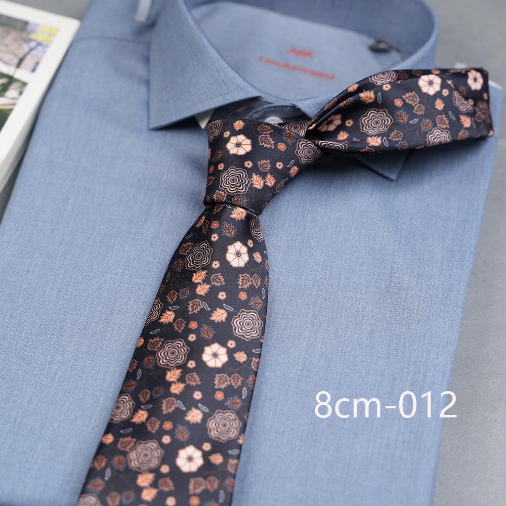 Vintage Casual Floral Print 8Cm Wide Version Hand Tie Daily Suit Accessories