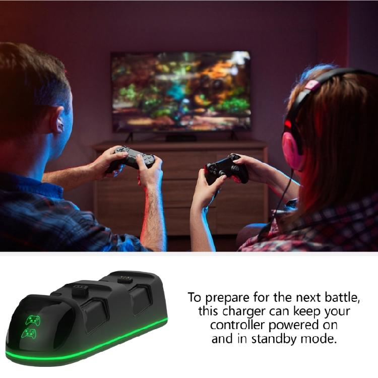 Double Slot Charging Stand Versatile Charging Solution Small Double Controller Chargers for  Gaming Controllers