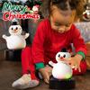 Christmas Snowman Toy Can Sing And Learn To Talk. Tumbler To Coax Children To Jump And The Snowman.