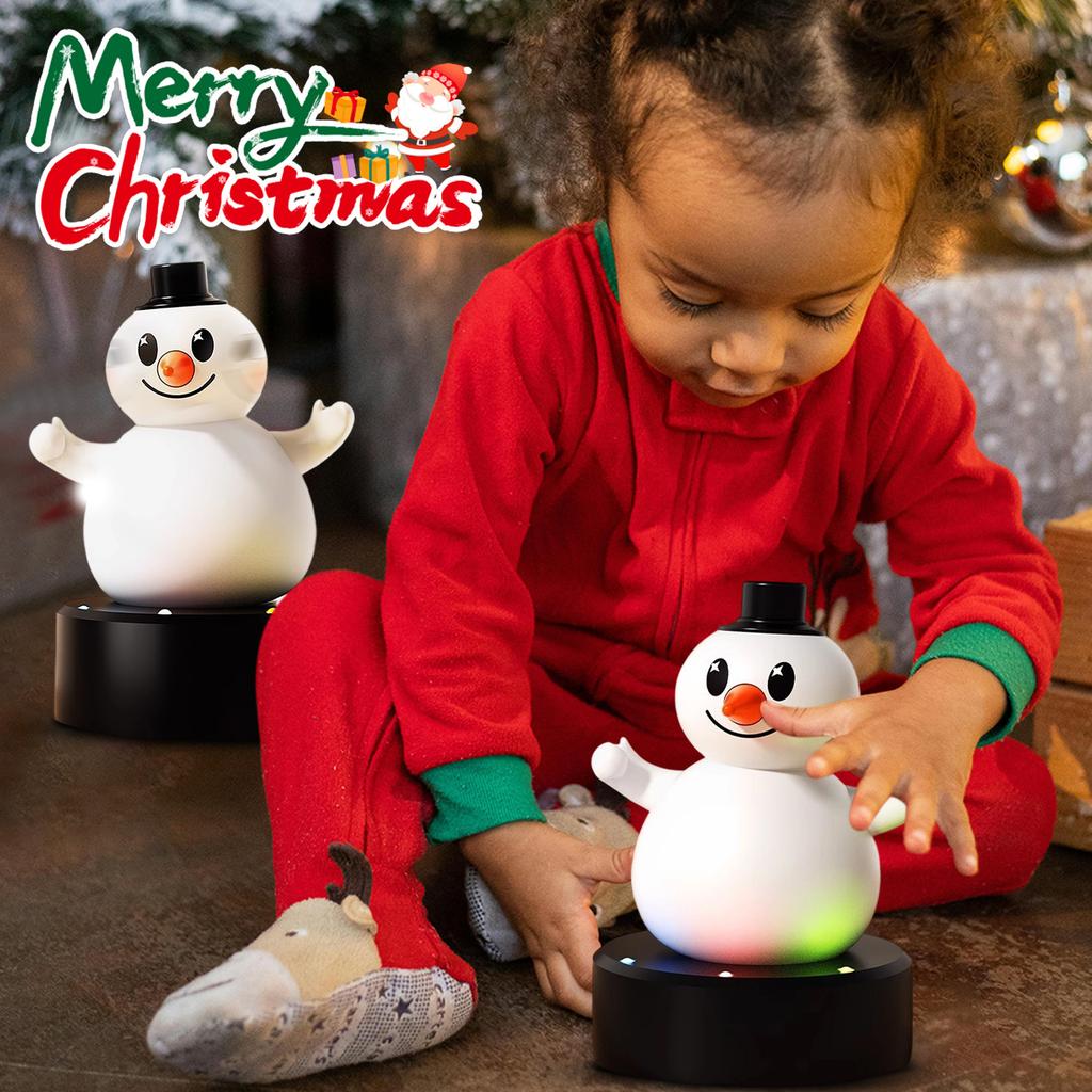 Christmas Snowman Toy Can Sing And Learn To Talk. Tumbler To Coax Children To Jump And The Snowman.