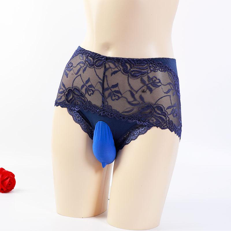 Beschweren über Küsse, japanische Männer Sex JJ Sets aus Strümpfen, Slips, Spitze ultra-dünne nahtlose Slips, Netz atmungsaktiv