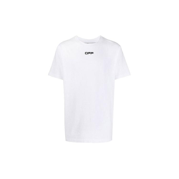 Off-White SS21 Logo Alphabet Printing Round Neck Short Sleeve Ordinary Version White Men's OMAA027S201850030188