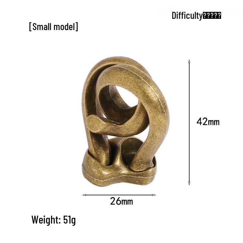 Intelligence Puzzle Zinc Alloy Disentanglement Rings - Unlock Nine Linked Rings Kongming Luban Lock Educational Toy
