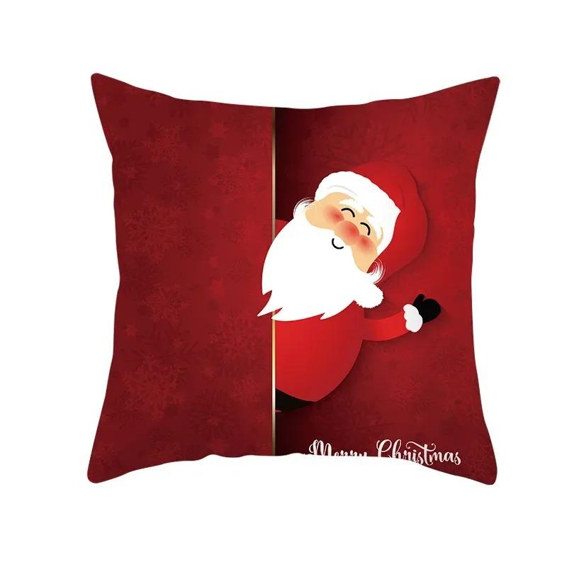 Christmas Themed Pillowcases Car Accessories Office Santa Claus Living Room Sofa Home Pillowcases