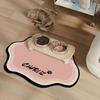 Cute Shape Diatomite Pet Feeding Mat, Non-Slip Universal Dining Mat for Dogs & Cats, Practical Home Decor